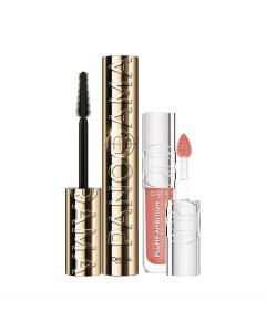 Combo L'Oréal Paris Máscara de Pestañas Voluminous Panorama Blackest Black y Brillo Labial Plump Ambition N°601 Worth It