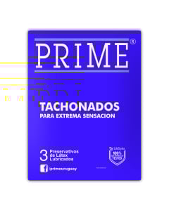 PRESERVATIVO PRIME TACHONADOS X3 UNIDADES.