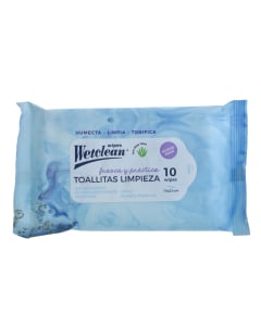 Toallitas Húmedas Wetclean Multiuso 10 Unidades