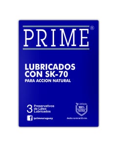 Preservativos Prime Lubricado 3 Unidades