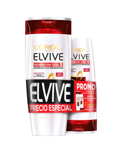 Pack Elvive Shampoo Reparación Total 5 680 Ml + Acondicionador 400 Ml