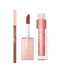 Combo Maybelline Brillo Labial Lifter Gloss Moon y Delineador De Labios Lifter Liner Tono Player