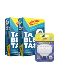 Combo Júpiter Tabletas para Mosquitos + Aparato Vaporizador Insecticida