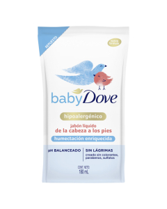 Jabón Líquido Dove Baby Humectacion Enriquecida Para Bebé 180 Ml
