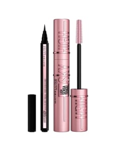Combo Maybelline Máscara de Pestañas Sky High Very Black y Delineador De Ojos Hyper Easy Pitch Negro