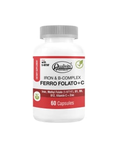 Ferro Folato + C Qualivits Hierro y Complejo B 60 Cápsulas