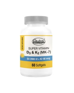 Vitamina D3 + K2 Qualivits 60 Cápsulas Blandas