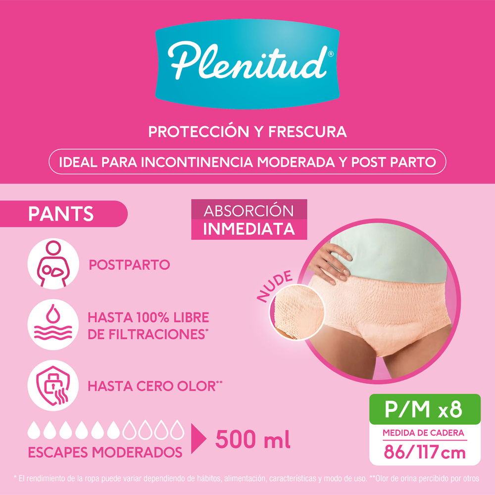 Pañales Para Adultos Plenitud Femme Pants P/m Unidades Farmashop - Main Image