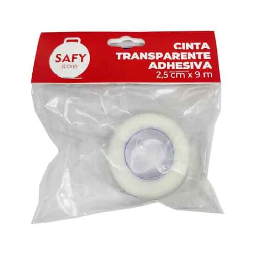 Cinta Transparente Adhesiva Safy 2.5x9 M