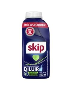 Jabón Líquido Para Ropa Skip Diluible 500 Ml 