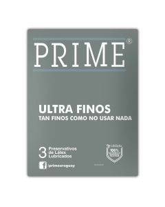 Preservativos Prime Ultrafino 3 Unidades