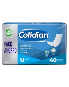 Apósitos Cotidian Talle único 40 Unidades