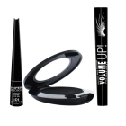 Combo Idi Sombra Hd Professional N°02 Black Mate, Delineador De Ojos Líquido N°1 Hiper Precis y Máscara De Pestañas Volumen Up N°1 Black