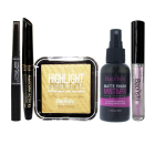 Combo Baolishi Iluminador, Fijador De Maquillaje, Máscara De Pestañas, Delineador De Ojos Doble y Brillo Labial N°36