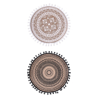 Combo Farma Hogar Individuales Circulares Blanco y Negro 