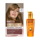 Combo L'oréal Paris Tinta Excellence Sin Amoníaco N°7u Rubio Universal y Tratamiento Elvive óleo Extraordinario 100 Ml