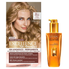 Combo L'oréal Paris Tinta Excellence Sin Amoníaco N°8u Rubio Claro y Tratamiento Elvive óleo Extraordinario 100 Ml