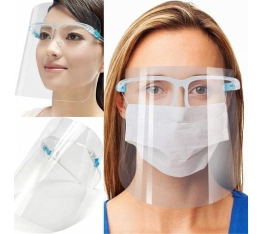 Careta protectora facial online con lentes