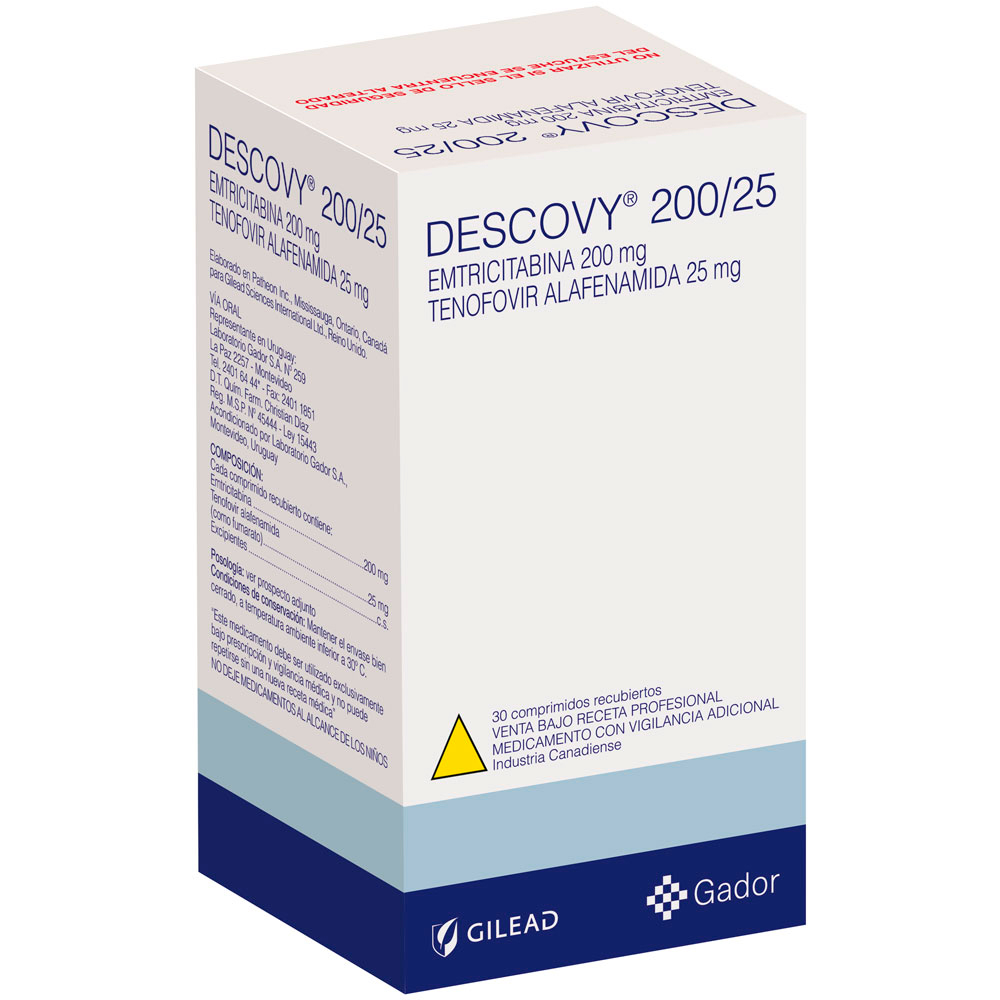 Descovy 200/25 mg 30 Comprimidos Recubiertos