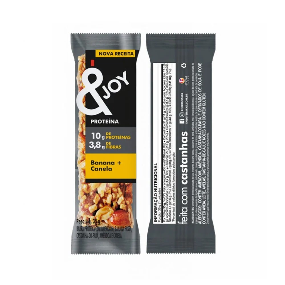 Barra Proteica &Joy Banana y Canela 35 g