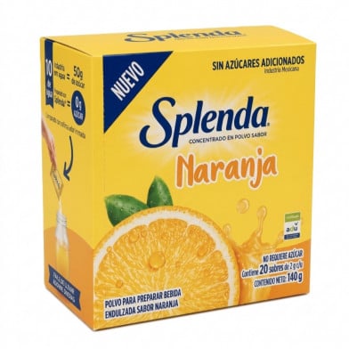Jugo de Naranja Splenda en Polvo 20 Sobres