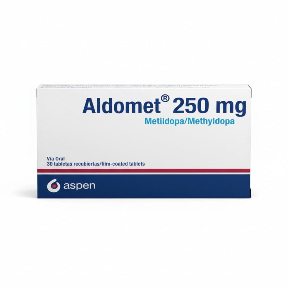 Aldomet 250 mg 30 Tabletas Recubiertas