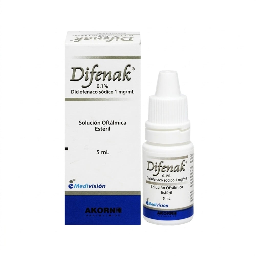 Difenak 0.1% Solución Oftálmica 5 ml