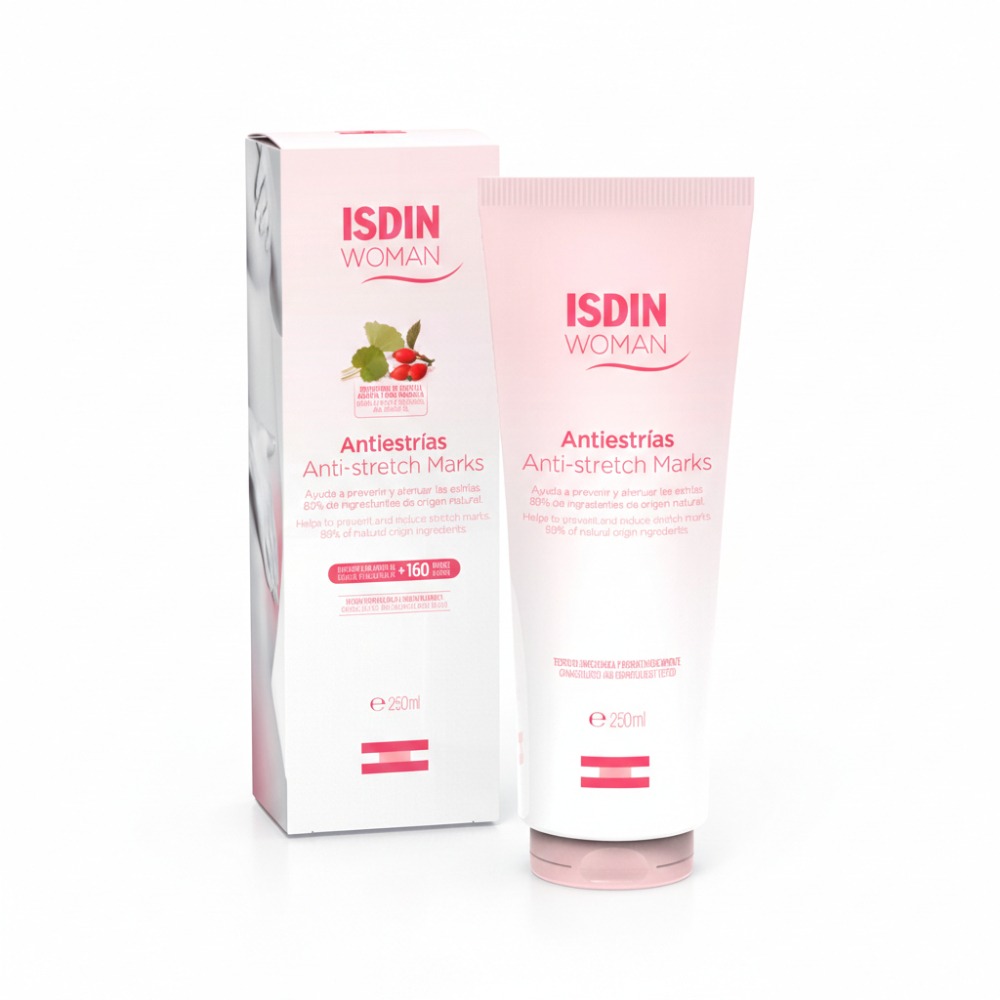 Crema corporal Isdin Woman Antiestrías de 250ml para prevenir y reducir estrías.

Imagen de Textura: Textura