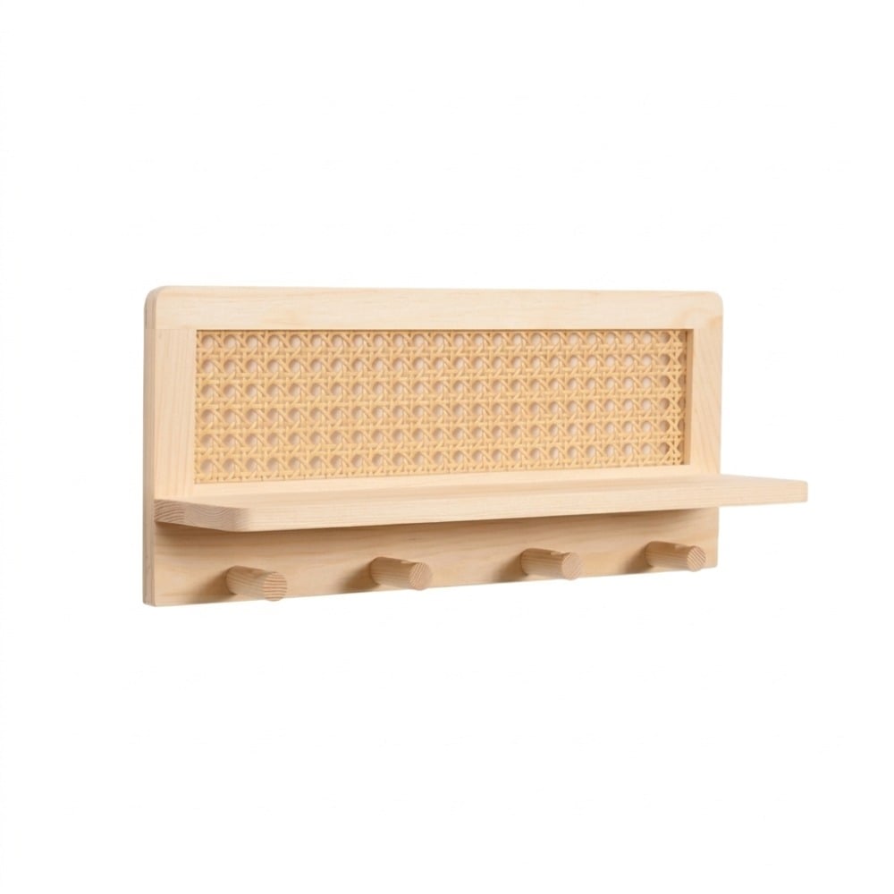 Perchero de Madera con Estante