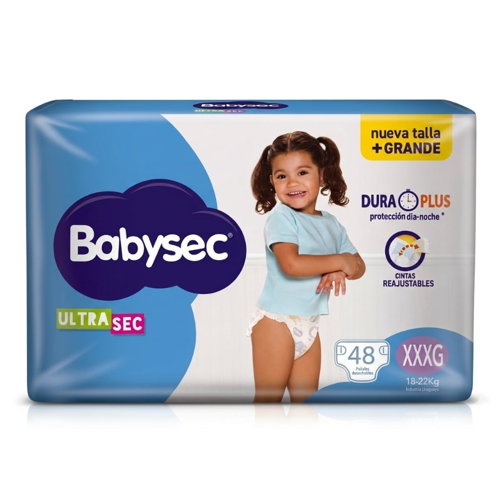 Pañales Babysec Ultra Sec XXXG 48 Unidades