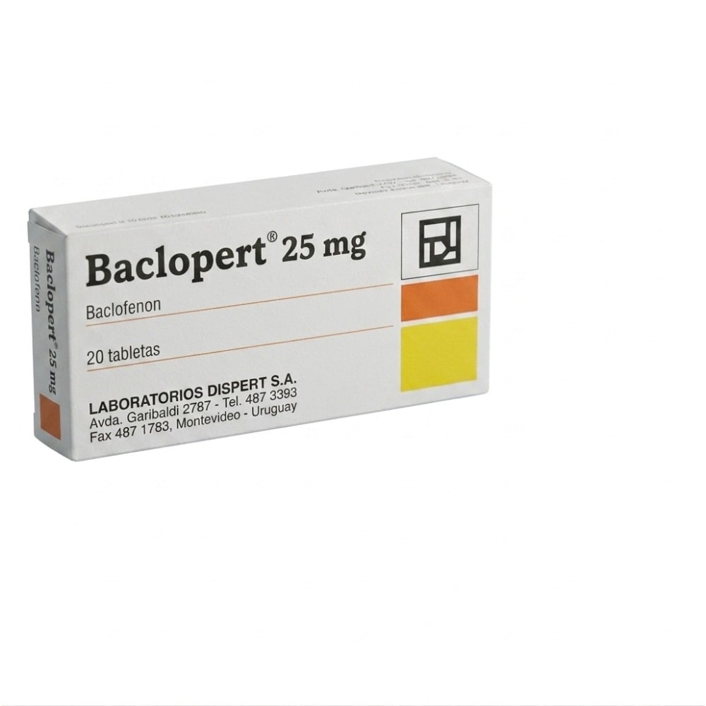 Baclopert 25 mg 20 Tabletas