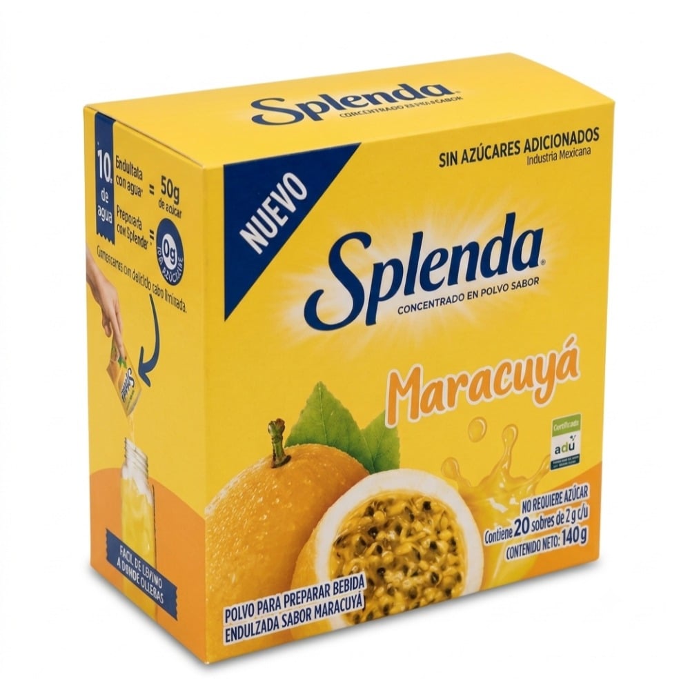 Jugo de Maracuyá Splenda en Polvo 20 Sobres 