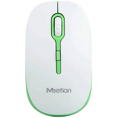 Mouse Inalámbrico Meetion MT-R547 Blanco y Verde