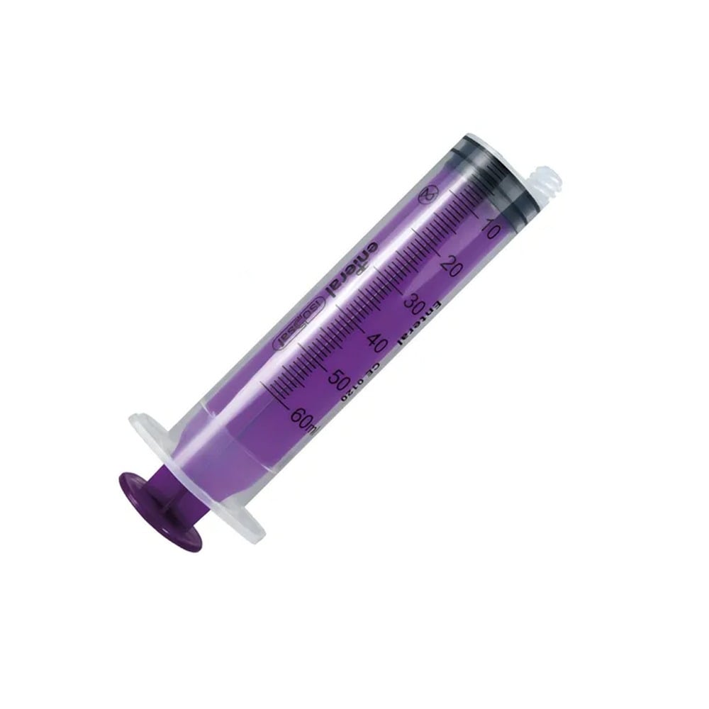Jeringa Descartable Enteral Enfit con Tapón 60 ml