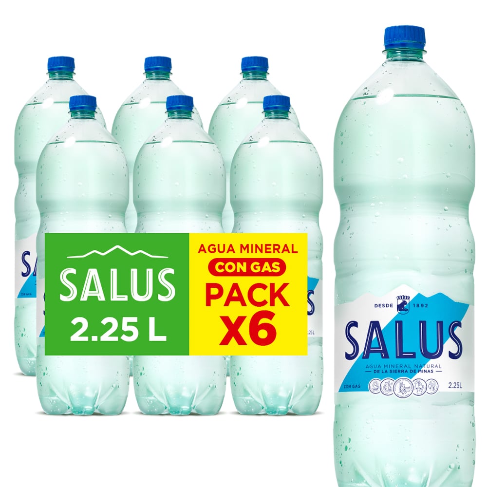 Funda Salus Agua con Gas 2.25 l 6 Unidades