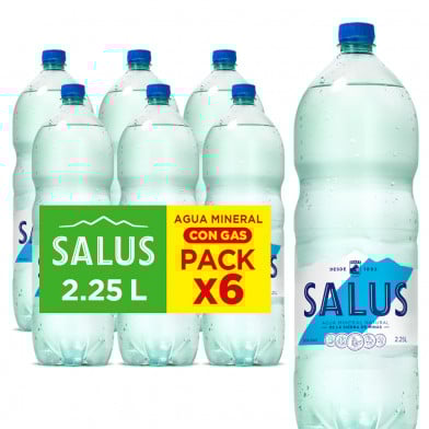 Funda Salus Agua con Gas 2.25 l 6 Unidades