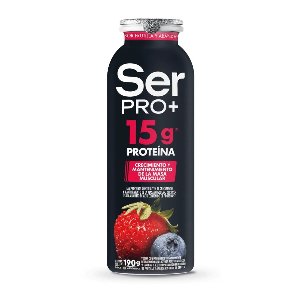 Yogur Bebible Ser Pro+ Frutilla y Arándanos 190 g 