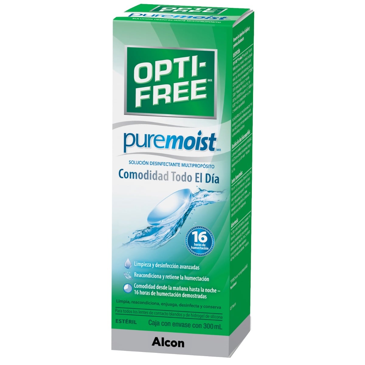 Opti-Free Pure Moist Solución para Lentes de Contacto 300 ml