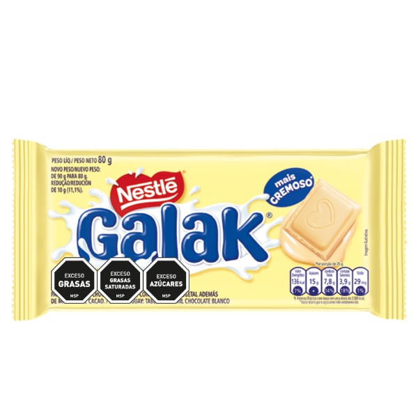 Tableta de Chocolate Nestlé Galak 80 g