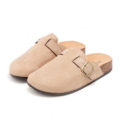 Zueco Pimentón Polly Taupe Talle 38