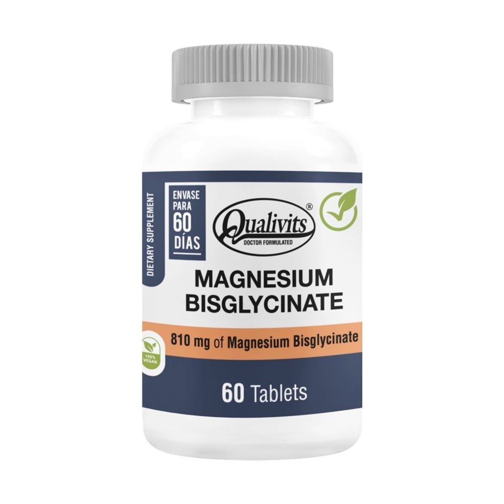 Bisglicinato de Magnesio Qualivits  810 mg 60 Tabletas