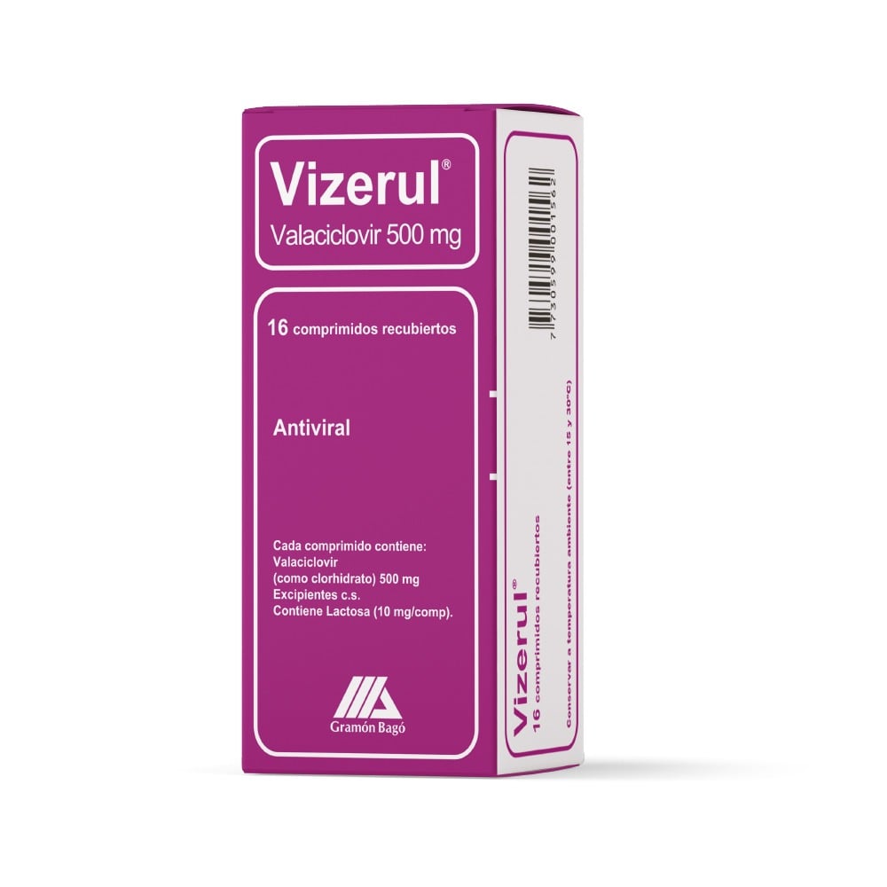 Vizerul 500 mg 16 Comprimidos Recubiertos